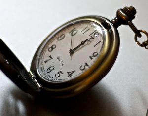 Pocket-watch indicating time, reflecting HOS rulings.